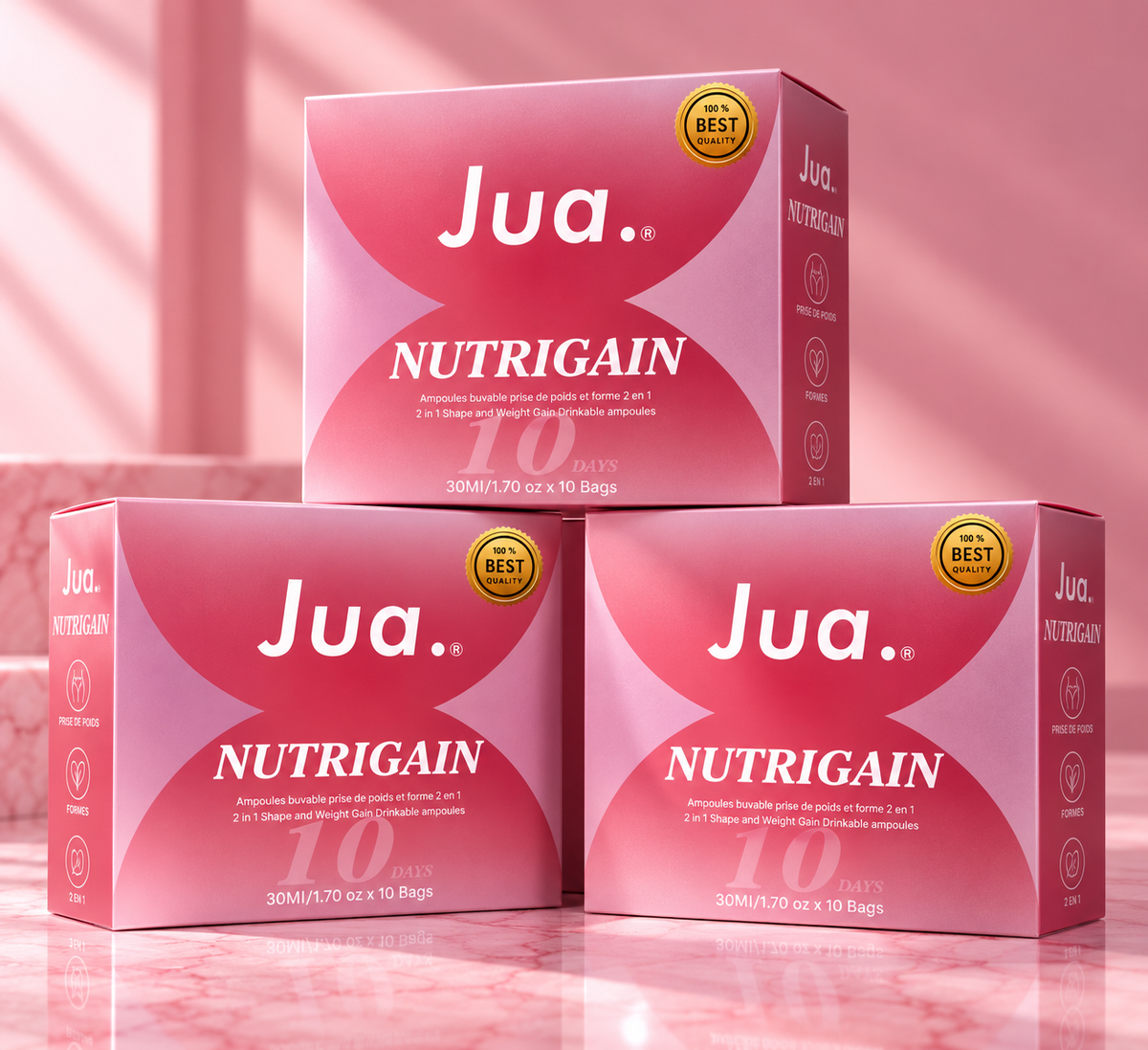 PACK DE 3 JUA NUTRIGAIN SIRUP - WEIGHT GAIN - JUA GLOBAL